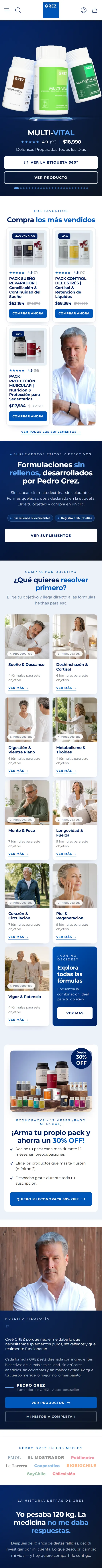 Página completa de The Grez Way en celular